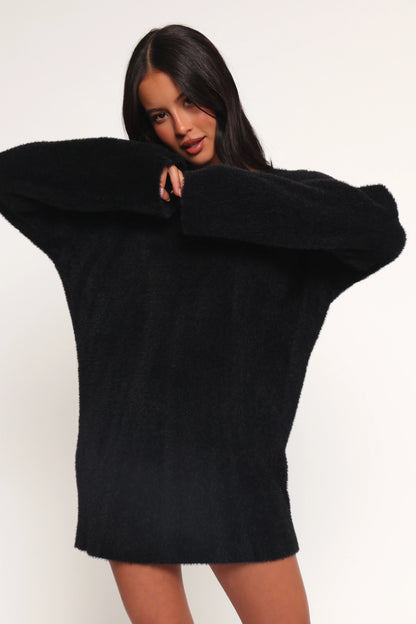 Mitchell Knit Mini Dress Black