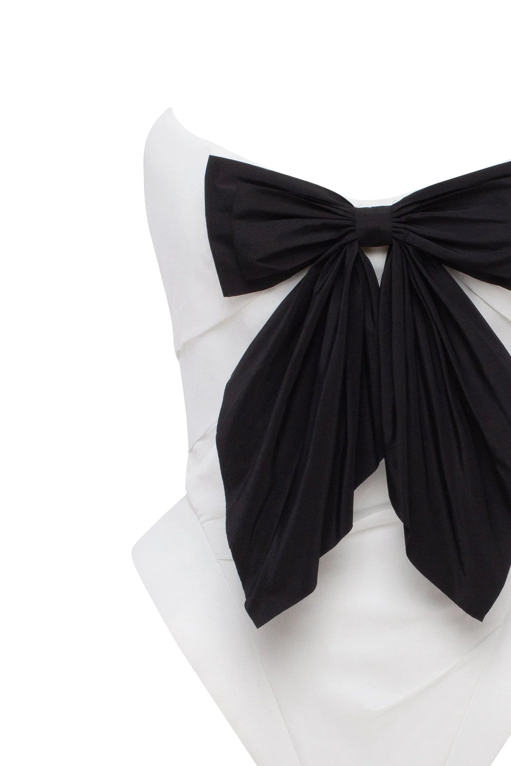Sleeveless white corset with detachable bow Parisienne