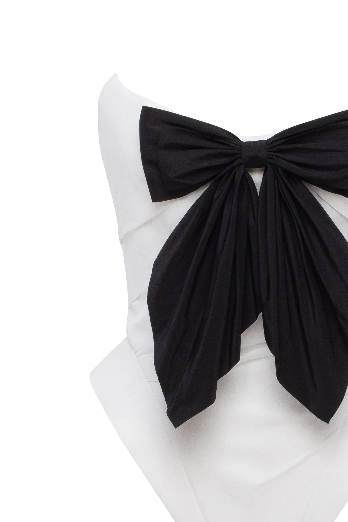 Sleeveless white corset with detachable bow Parisienne