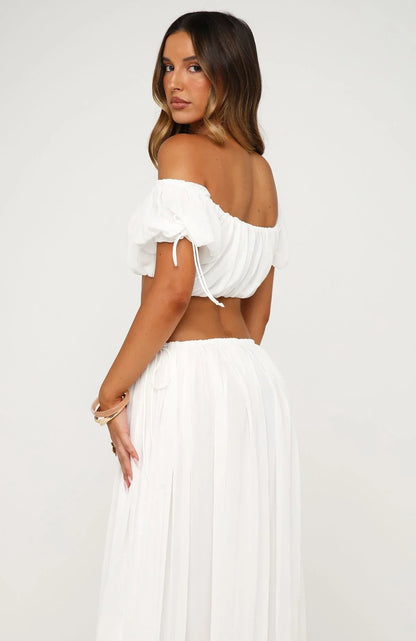 Flounce Flirt Top White
