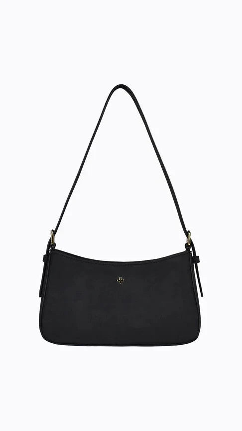 Lilu Shoulder Bag Black Suede