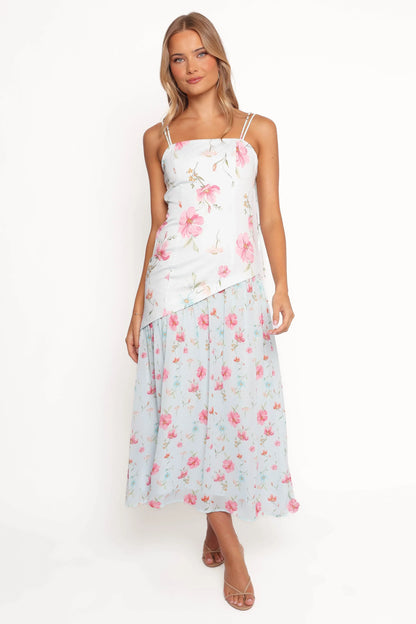 Renata Maxi Dress Blue Floral