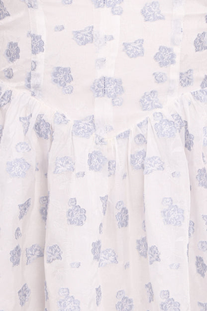 Arianne Mini Dress White Blue Floral