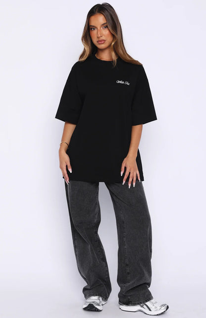 At Second Glance Oversized Tee Black