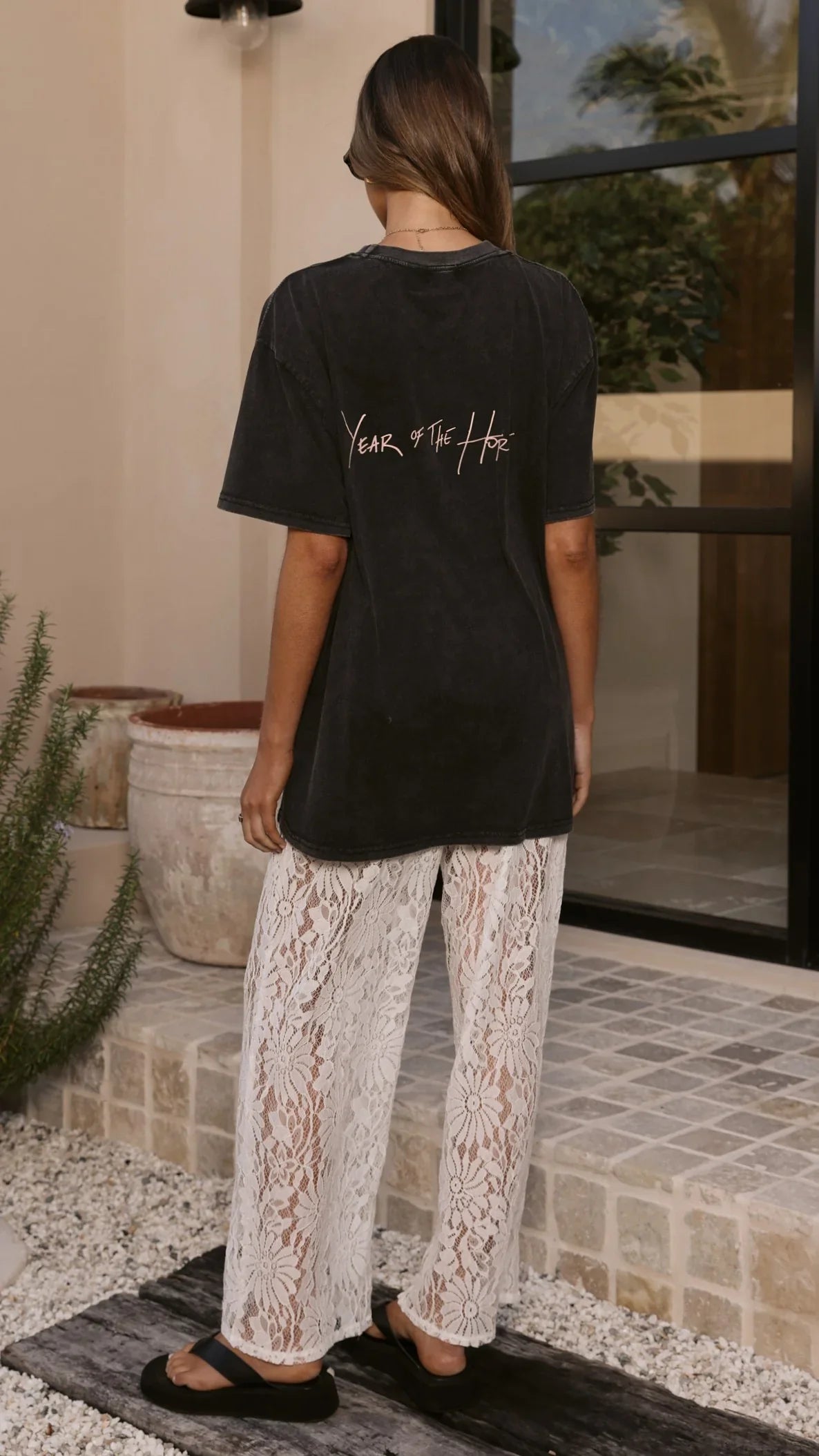Avery Oversized Tee Washed Black