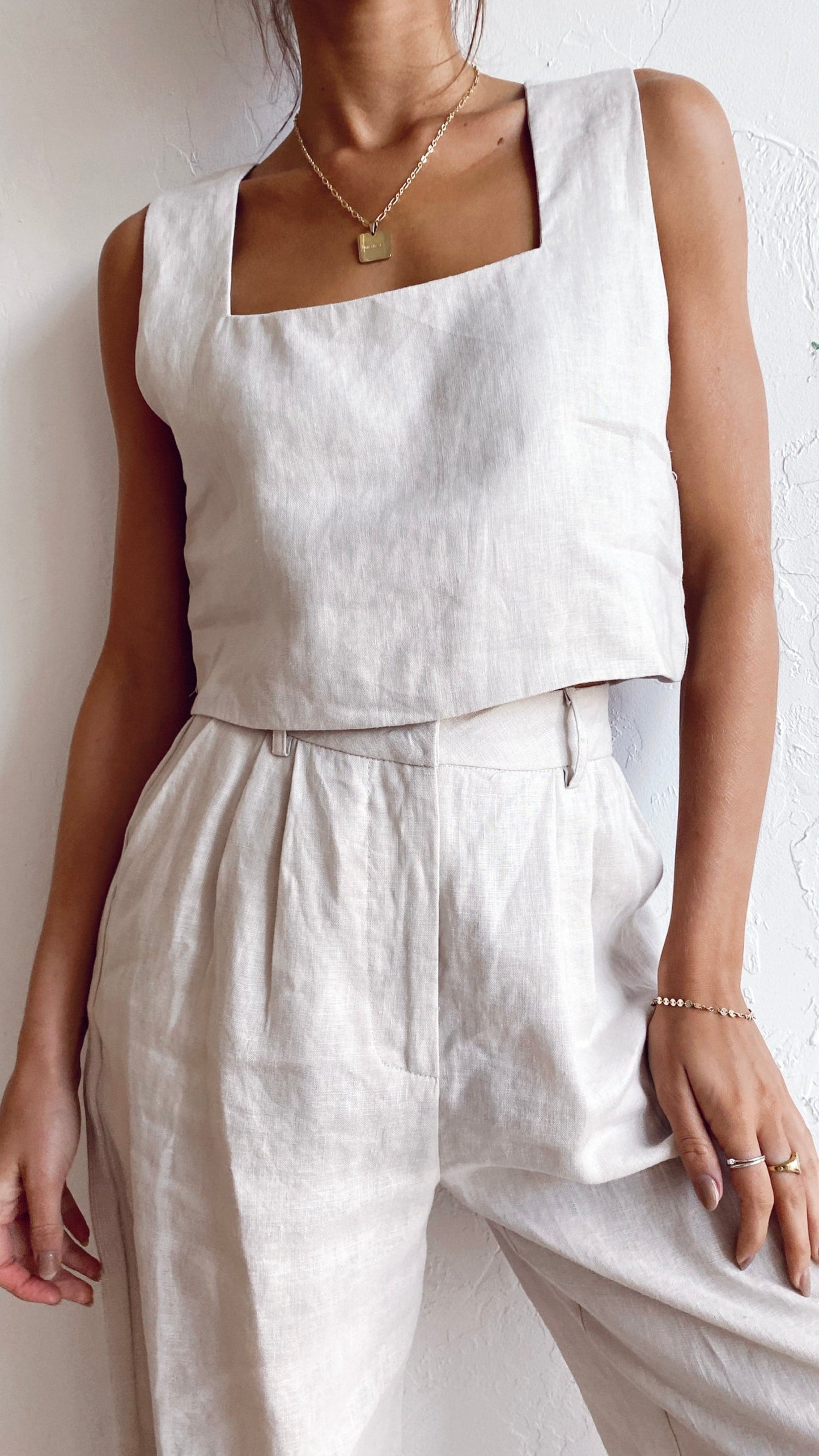 Tillie Crop Top Oatmeal