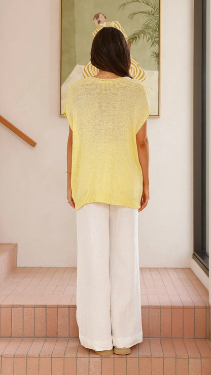 Stelaria Knit Top Yellow