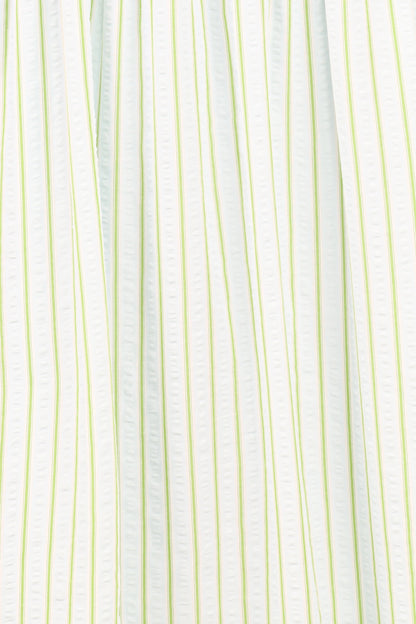 Ronnie Short Sleeve Midi Dress Green Blue Stripe