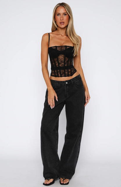 Im Irreplaceable Lace Bustier Black
