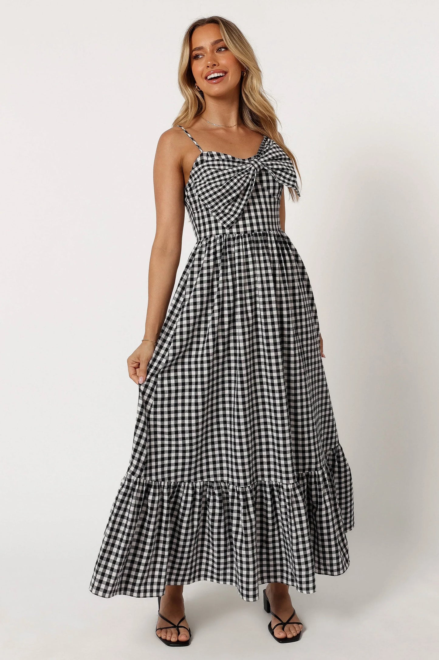 Hailee Maxi Dress Black Gingham