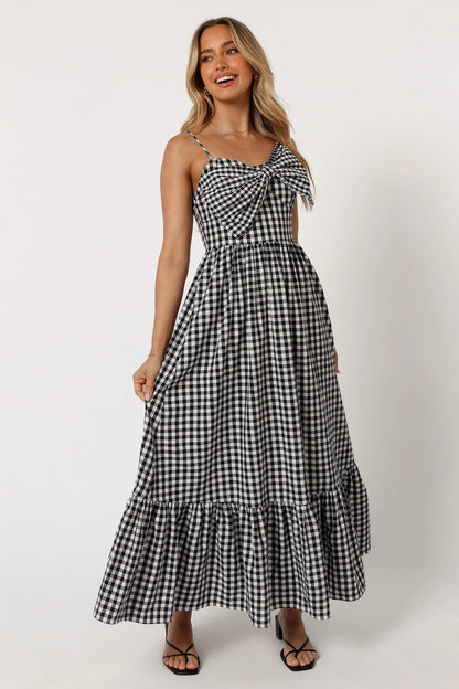 Hailee Maxi Dress Black Gingham