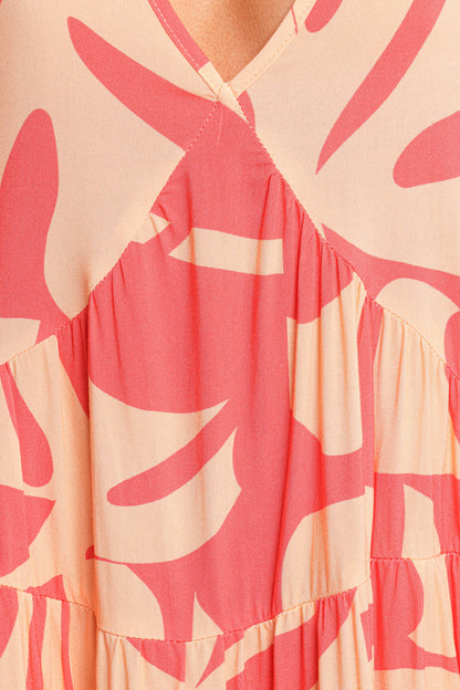 Corinna Mini Dress Coral Print