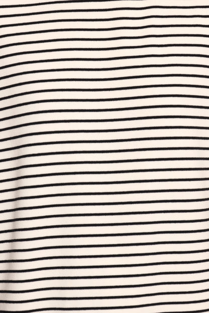 Wilda Oversized Tee White Black Stripe