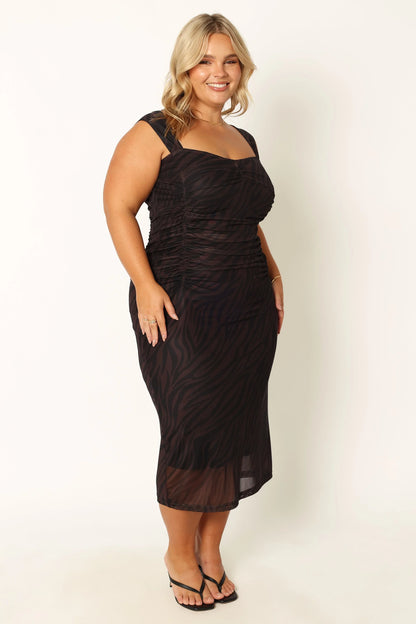 Naomi Midi Dress Zebra