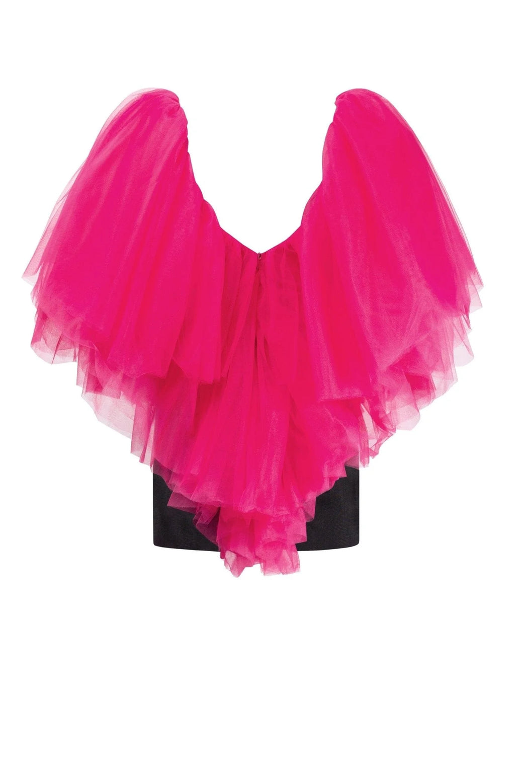 Volumetric heart shaped mini dress