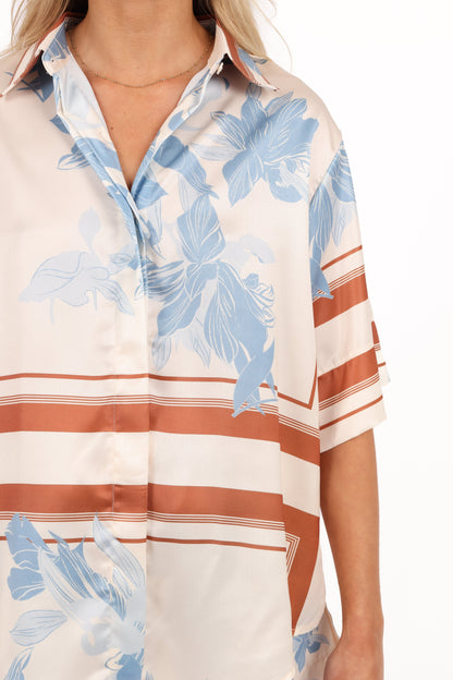 Lara Shirt Pale Blue Print