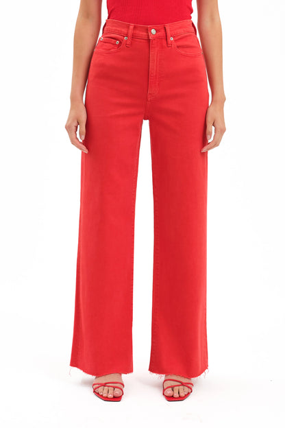 Far Out Wide Leg Jean Cherry