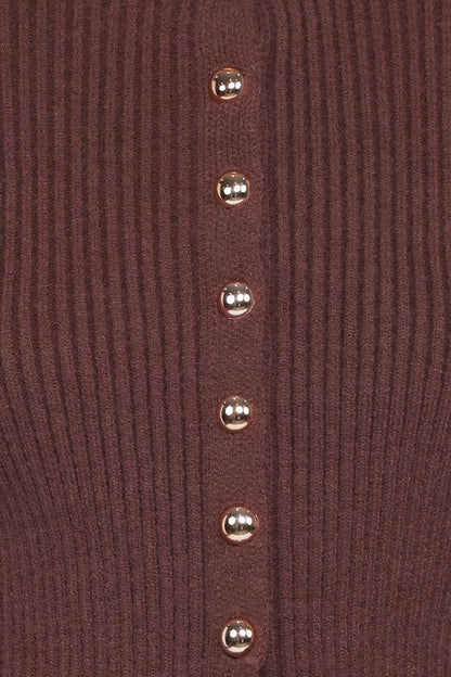 Circe Cardigan Top Chocolate