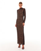 Crystal embellished striking maxi dress