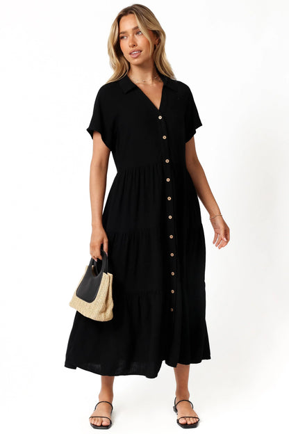 Natalya Midi Dress Black