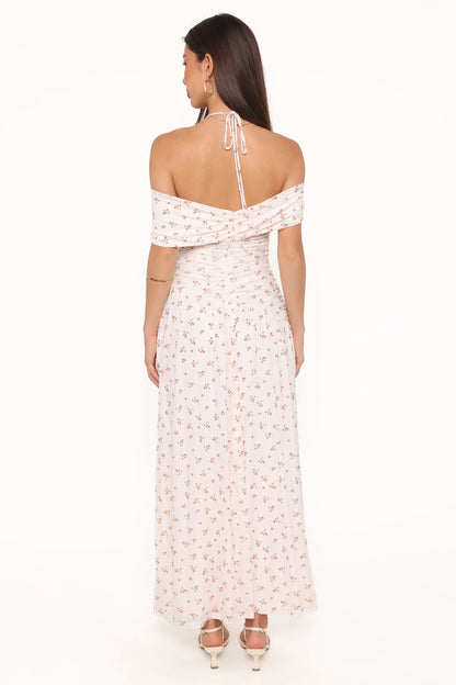Mayven Maxi Dress White Ditsy