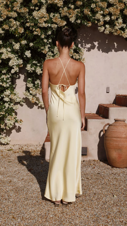 Chiara Maxi Dress Lemon