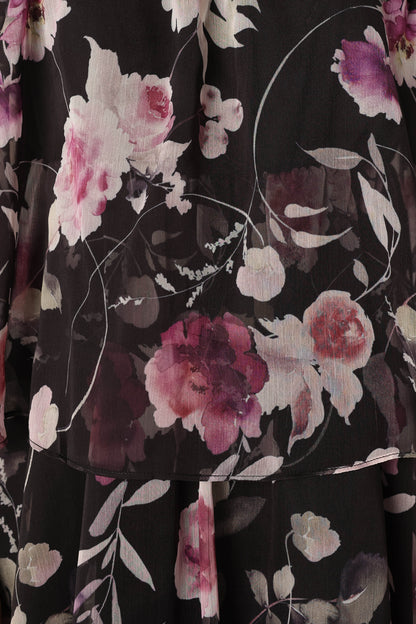 Bloom Strapless Maxi Dress Black Floral