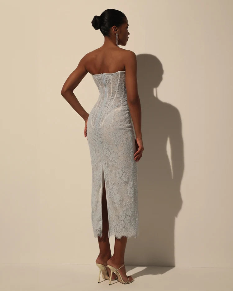 Beaded Lace Corset Dress