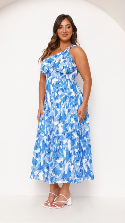 Jayma Maxi Dress Blue Floral