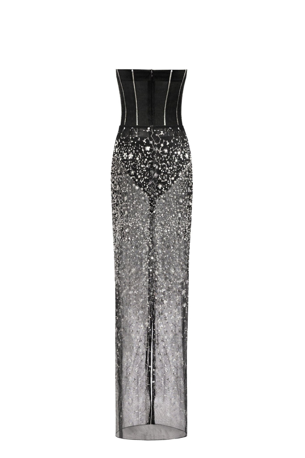 Crystal covered fabulous black maxi dress