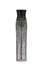Crystal covered fabulous black maxi dress