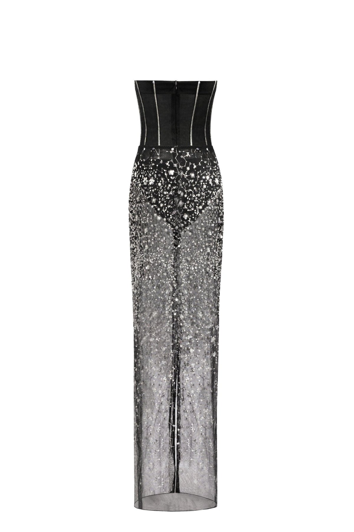 Crystal covered fabulous black maxi dress