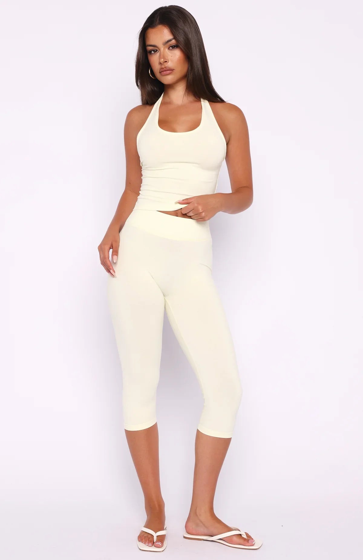 Focus On The Good Halter Top Lemon