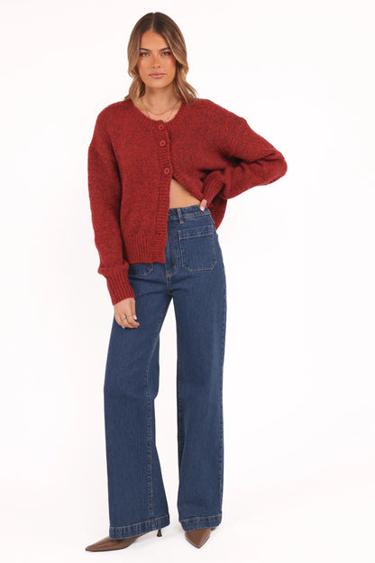 Lucah Cardigan Dark Red