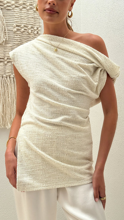 Freya Off The Shoulder Top Beige