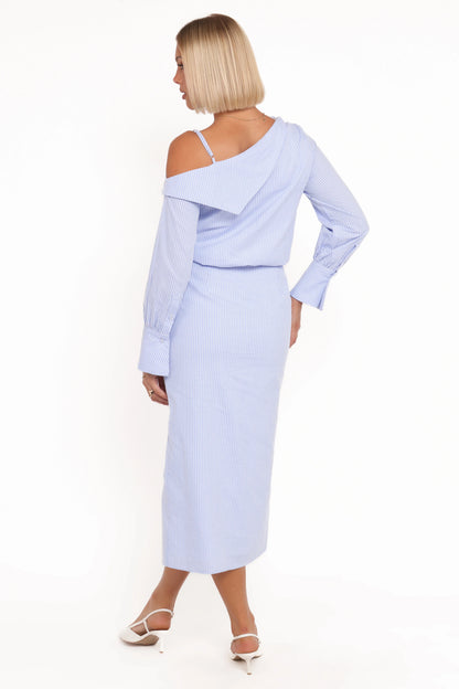 Broderick Midi Dress Blue Stripe