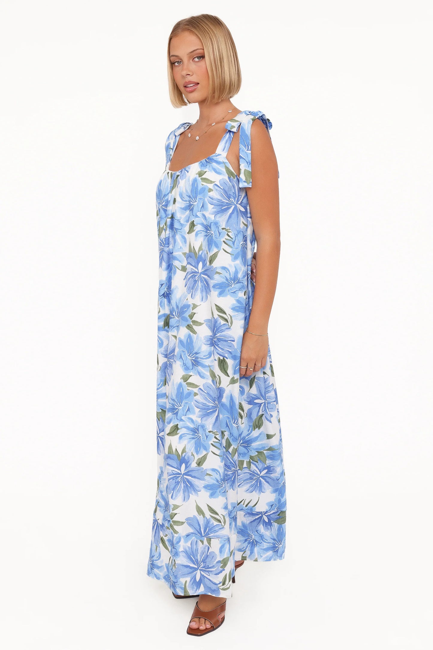 Amber Maxi Dress Blue Floral