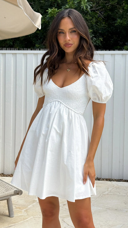 Sahirah Mini Dress White