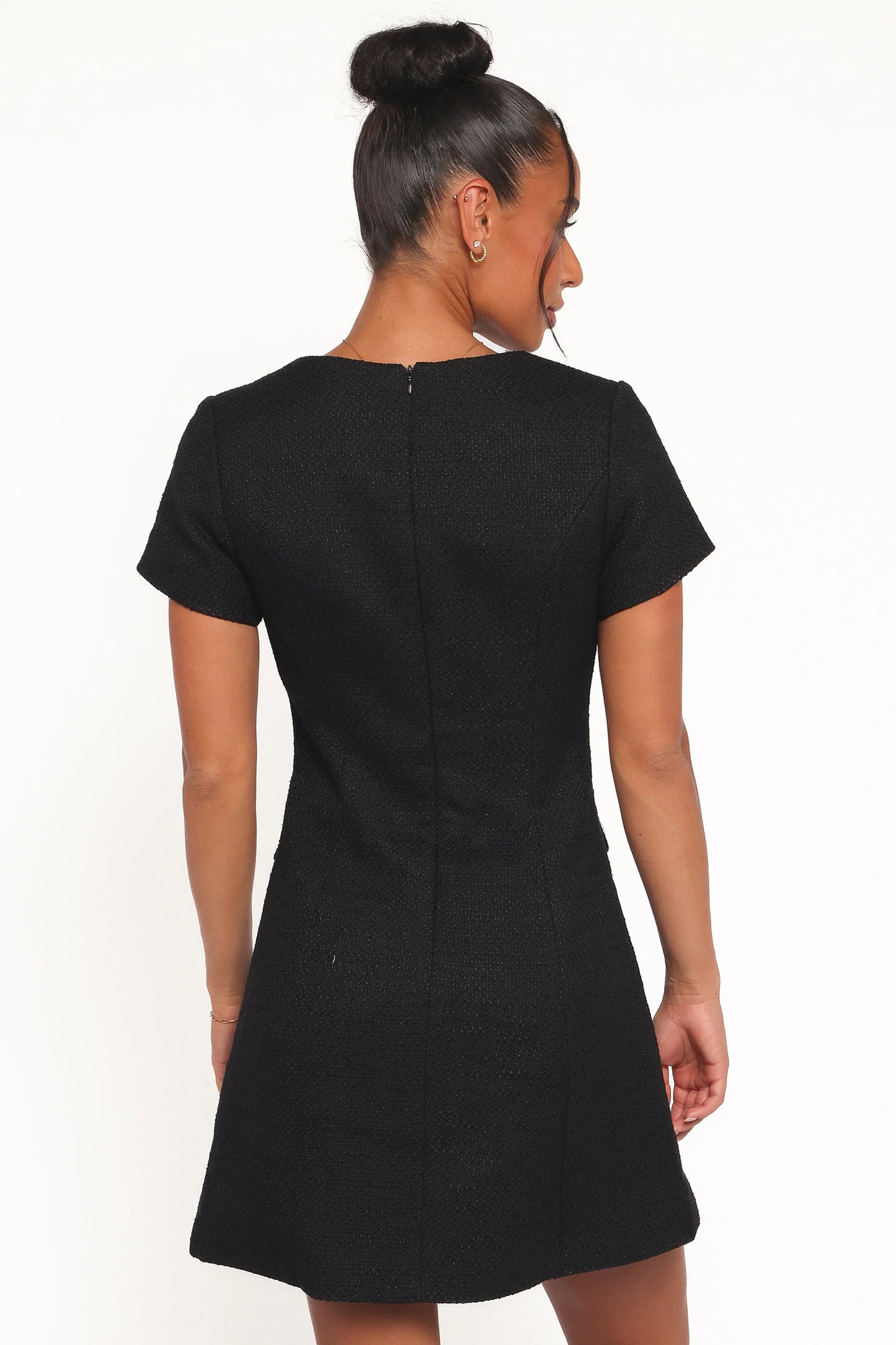 Sutton Mini Dress Black Tweed