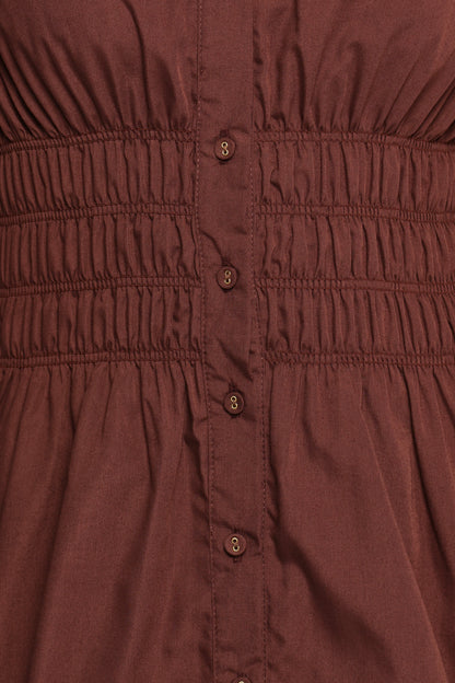 Wallace Mini Dress Chocolate