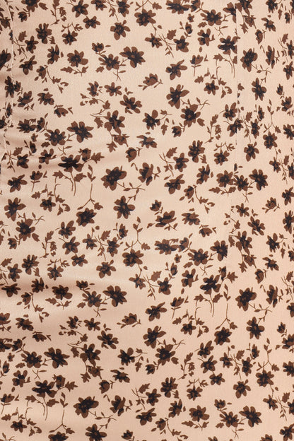 Gisella Long Sleeve Midi Brown Floral