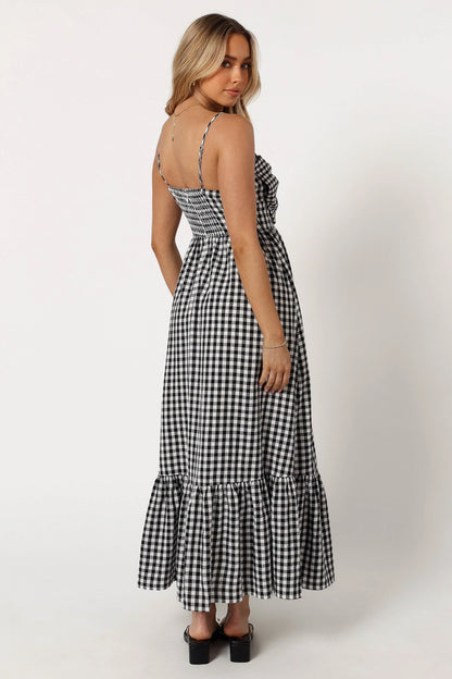 Hailee Maxi Dress Black Gingham