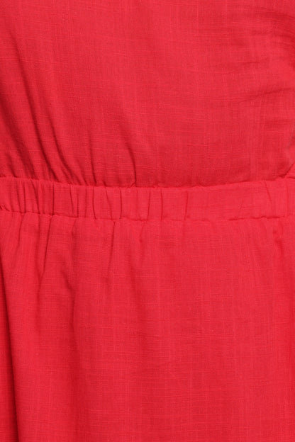 Teresa One Shoulder Midi Dress Red