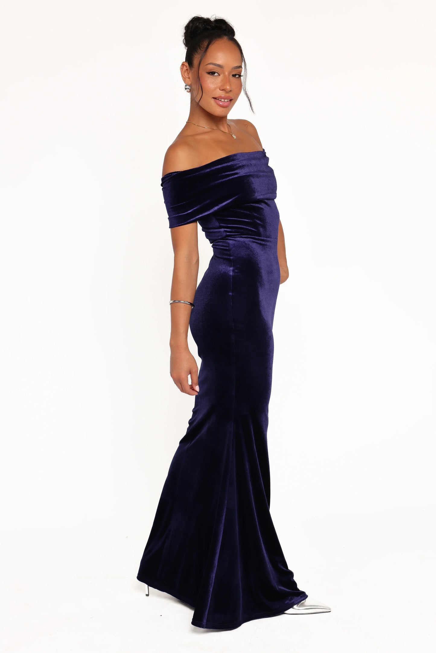 Adair Off Shoulder Maxi Dress Navy