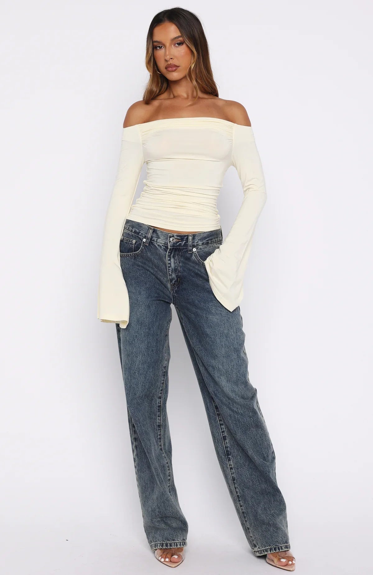 Perfect Night Long Sleeve Top Cream