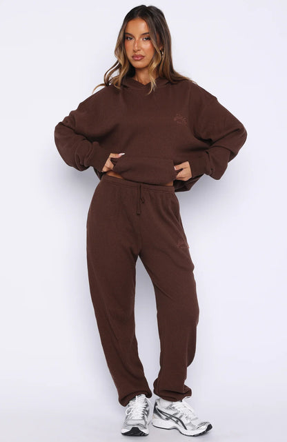 Moving Out Waffle Sweatpants Chocolate