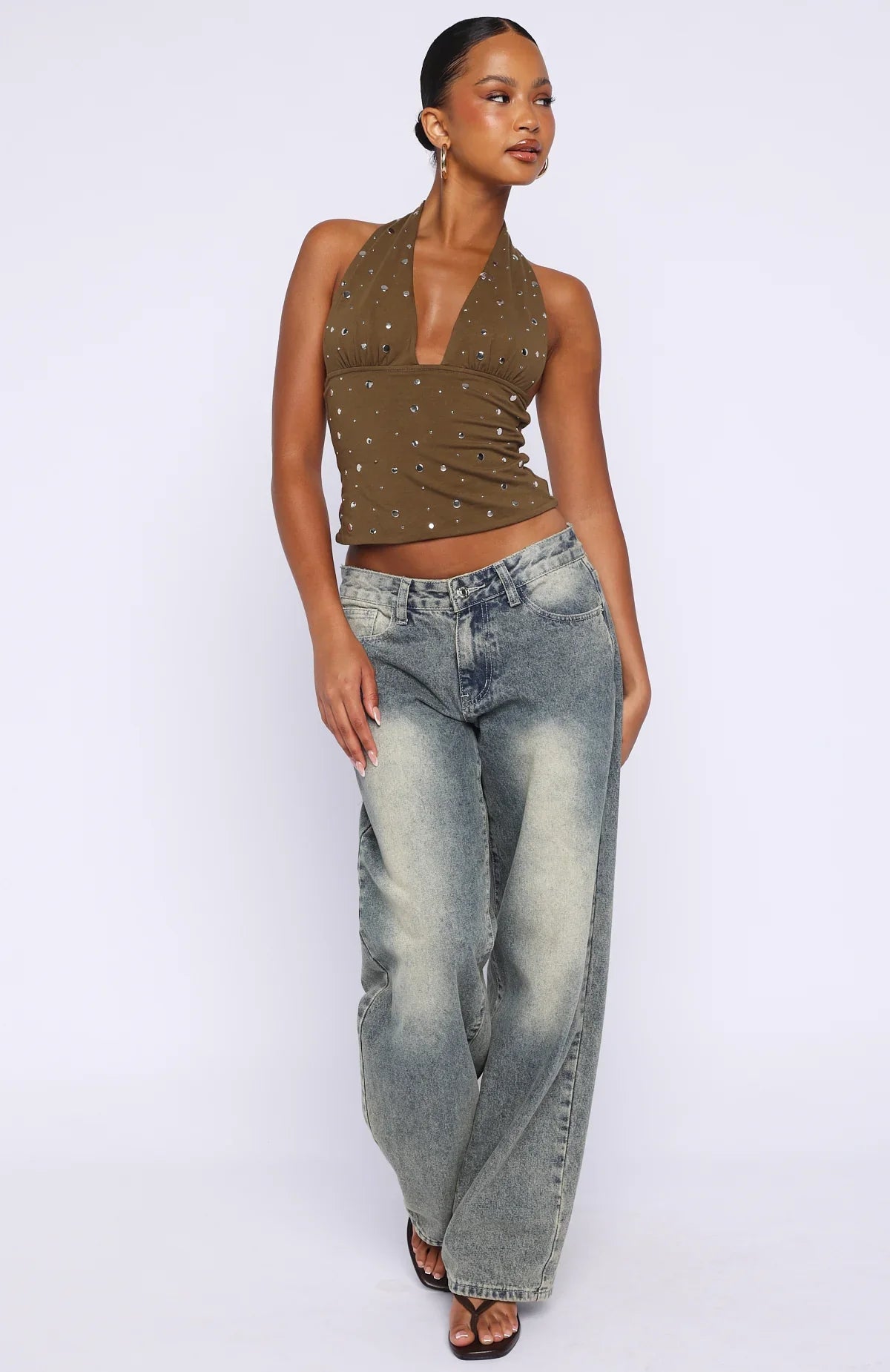 Spotlight Moment Halter Top Sage