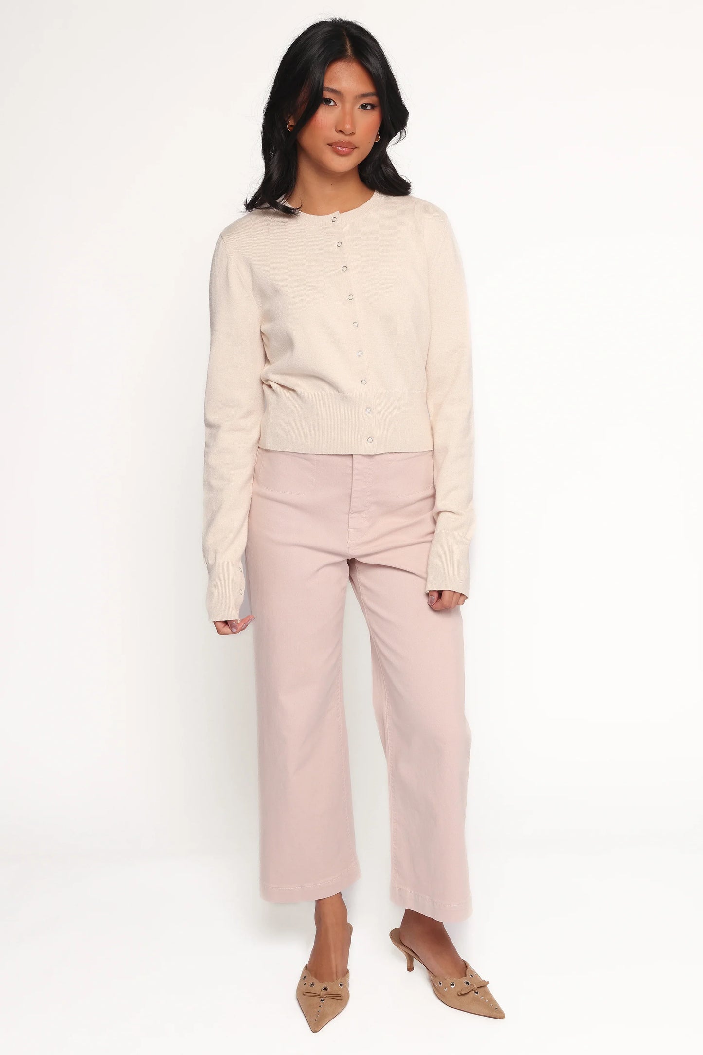 Elita Fitted Cardigan Cream