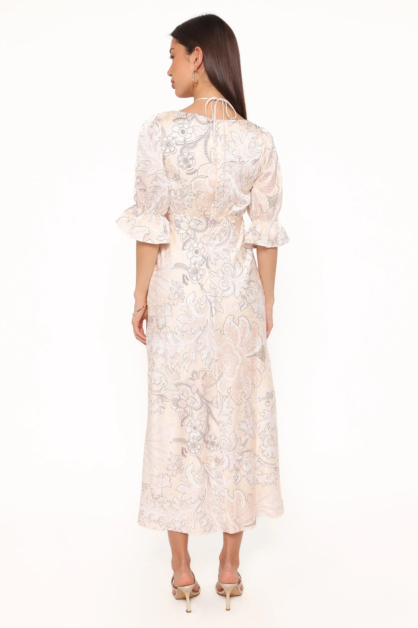 Pauline Long Sleeve Maxi Dress Pastel Paisley