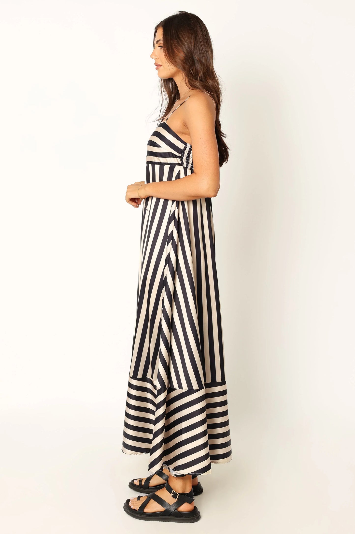 Brea Maxi Dress Black Stripe